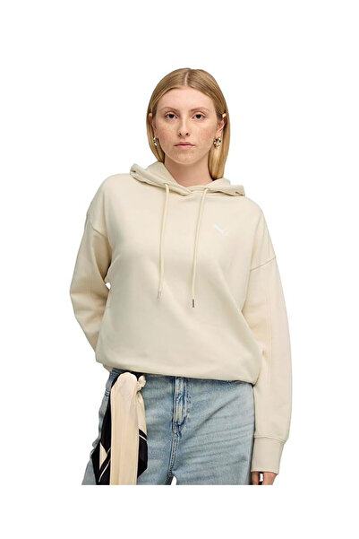 Puma Her Oversized D Hoodie Tr Women's Beige Sweatshirt 69073687