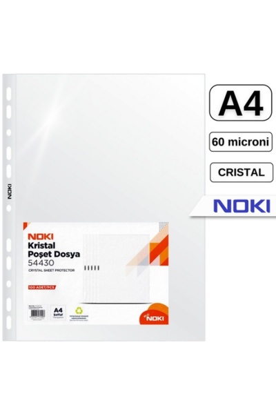 Noki Protective Sleeve 54430-60, A4, 60 micron, Crystal, 100 pcs