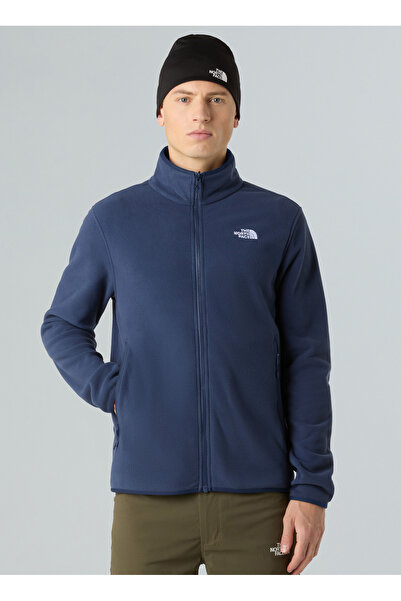 THE NORTH FACE NF0A8D0R8K21-GLACIER JACETĂ FLEECE Albastru închis cu fermoar, cu potrivire standard, pentru bărbați
