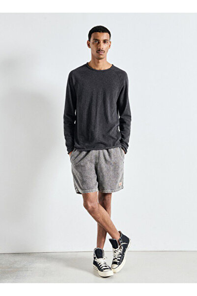 American Vintage Bisiklet Yaka Antrasit Erkek T-Shirt MSON24GH25ANTHCH