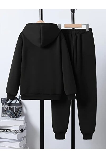 Massgai Unisex Capy Bara Printed Hooded Oversized Bottom-Top Set Cotton Tracksuit Set