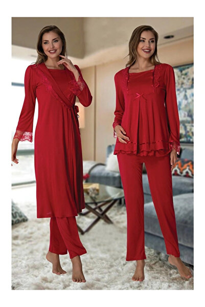 marmara qumasch Effortt 2018 Maternity Pajama Set with Dressing Gown