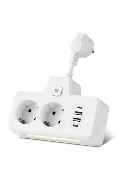 Genel Markalar Çok Fonksiyonlu Akım Korumalı Priz ve USB Şarj İstasyonu - Aya...