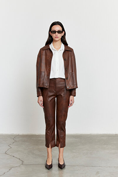 FACETTE Μπουφάν Bomber από συνθετικό δέρμα