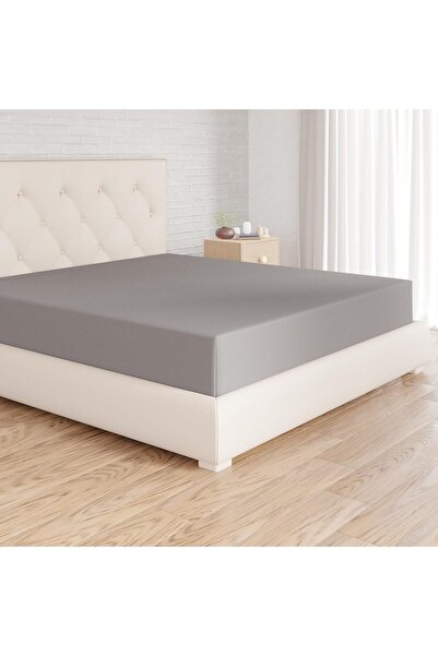 Amazon basics Microfiber Fitted Bed Sheet, Dark Grey, 160 x 200 x 30 cm