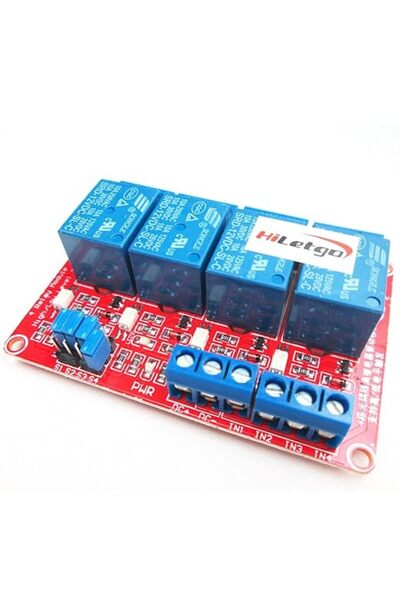 HiLetgo 12V 4-Channel Relay Module with Opto-Isolation, High/Low Level Trigger