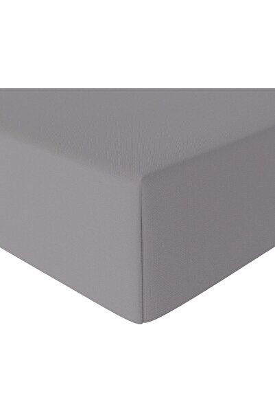 Amazon basics Microfiber Fitted Bed Sheet, Dark Grey, 160 x 200 x 30 cm