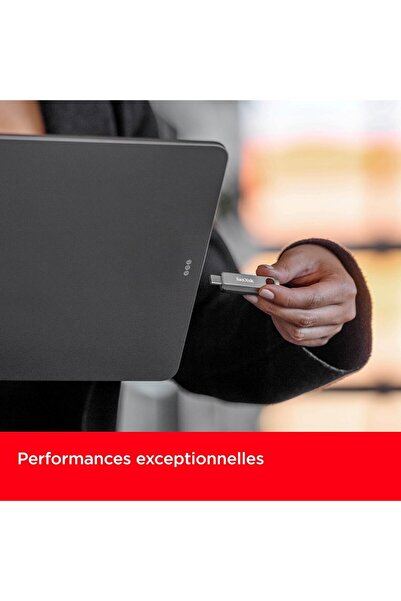 SanDisk Ultra Luxe USB-C Flash Drive 64GB, USB 3.2 Gen 1, Metal, Up to 400MB/s, Silver