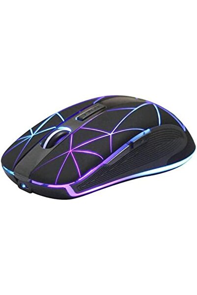 Rii RM200 Wireless Mouse, 5 Buttons Rechargeable Mouse, with Colorful LED Lights Game Computer Mice-