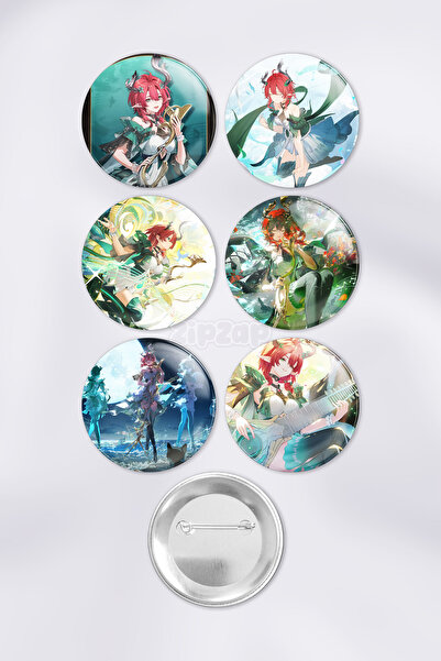 ZipZap مجموعة شارات زينة لحقيبة جاشا من سلسلة Ciaccona Wuthering Waves مع دبا...