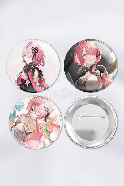 ZipZap مجموعة شارات زينة لحقيبة جاشا من تاوكي ووترينج ويفز مع دبابيس (3 قطع)