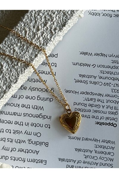 Rossetto Atelier Paslanmaz Çelik Kapaklı Kalp Kolye