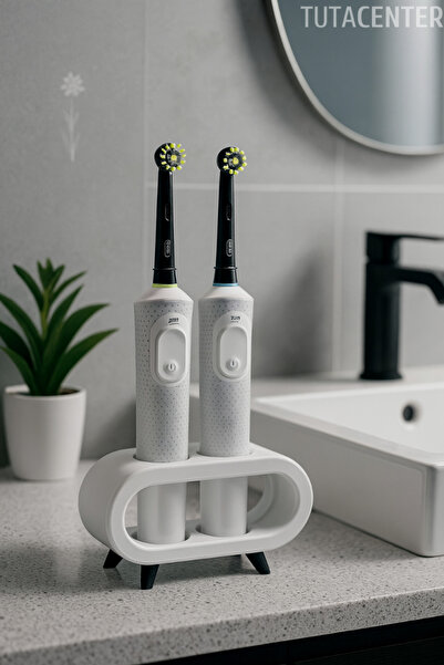 TUTACENTER Pilli Ve Şarjlı Diş Fırçası Tutucu Stand (Tüm Modellere Uyumlu)