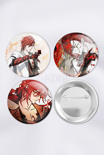 ZipZap مجموعة شارات زينة لحقيبة جاش من مورتيفي ووثيرينج ويفز مع دبابيس (3 قطع)