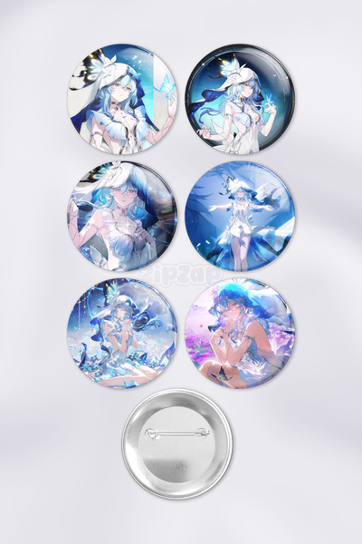 ZipZap مجموعة شارات زينة لحقيبة الغاتشا من سلسلة The Shorekeeper Wuthering Wa...