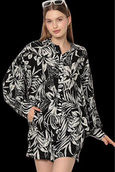 Beta Moda Hub Shorts Set with Top and Bottom - Patterned