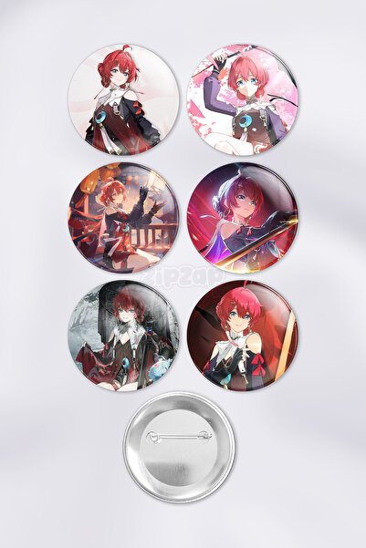 ZipZap مجموعة شارات زينة لحقيبة جاش من دانجين ووتيرينج ويفز مع دبابيس (6 قطع)