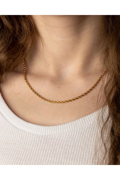 MINIMALE COLIER TWISTED ROPE (GOLD)
