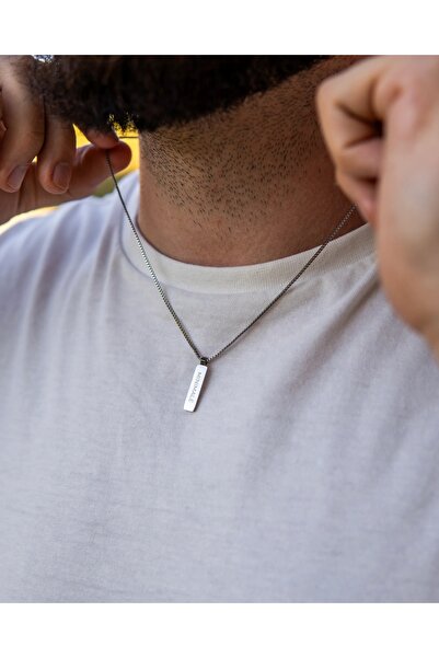 MINIMALE COLIER BOX PENDANT (SILVER)