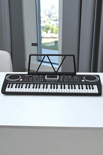 Renvox Profesyonel 61 Tuşlu Piyano Çocuk ve Öğrenci Eğitici Piyano Mikrofon A...