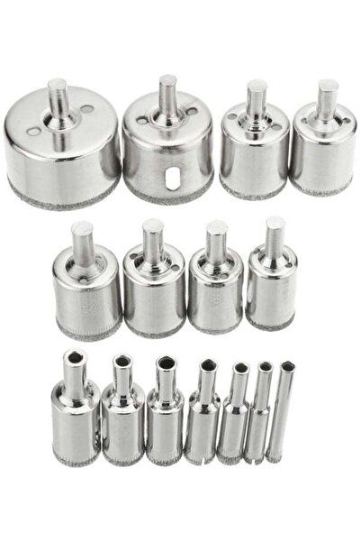 fun zone مجموعة رؤوس مثقاب منشار ثقب الماس من Generic، مكونة من 15 قطعة، فضية...