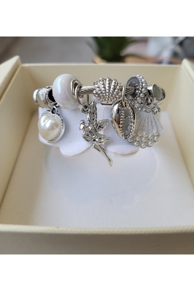 ÇAĞ MODA AKSESUAR سوار من الفولاذ مع سحر