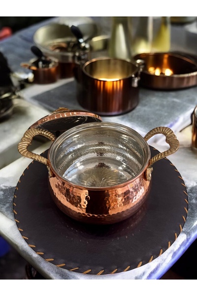 BARITCIOGLU Thick Copper Casserole Pot 18 cm