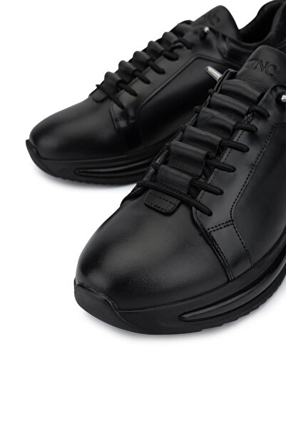 Tamer Tanca Erkek Hakiki Deri Siyah Sneakers & Spor Ayakkabı