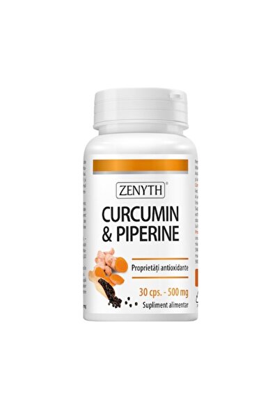 Zenyth Pharmaceuticals Supliment alimentar Curcumin & Piperine, Zenyth, 30 ca...