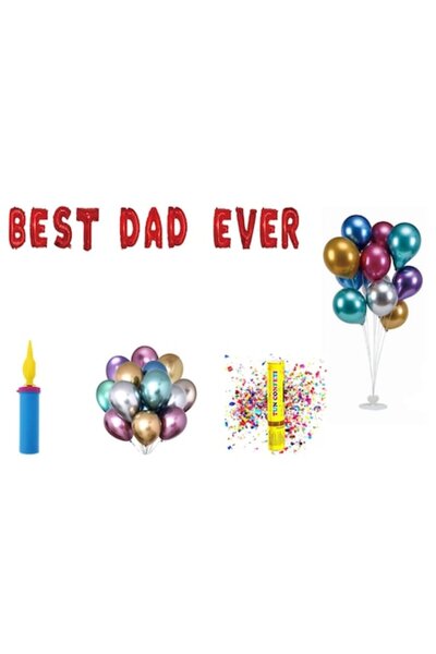 OEM Set baloane „Cel mai bun tată din toate timpurile”, cadou pentru decor to...