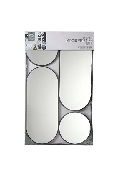 Other Set of 4 Deco Round mirrors black