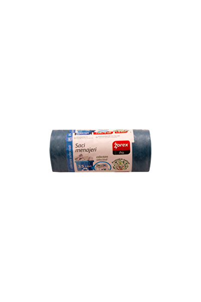 ZOREX Saci de colectare selectivă Zorex-Hârtie/Carton, 35L, albaștri, 15 buc/...
