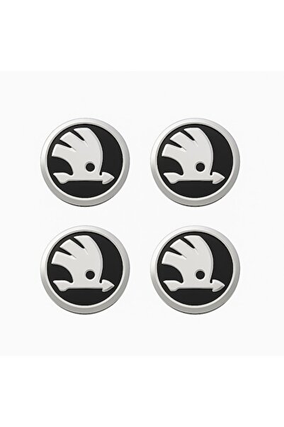 OEM Set de 4 capace centrale de roată Skoda – 56 mm exterior, 50 mm interior,...