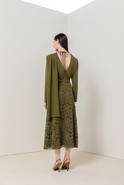 KAMEYA Lace Dress with Back Tie Detail 26W40854