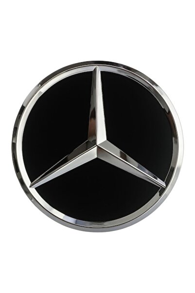 OEM Καπάκι τροχού Mercedes 75 mm – Μαύρο Ασημί, Έμβλημα Premium, 1 τεμάχιο