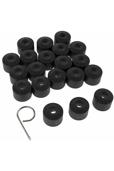 Cozevdnt Set de 20 capace de piulițe de roată Cozevdnt, pentru VW Golf, negre