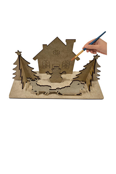 toptanetkinlikboyama مجموعة تلوين وتزيين منزل السنة الجديدة ثنائية الأبعاد - ...