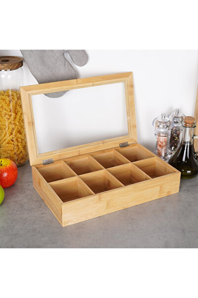 Other Pojemnik na herbatę bambusowy 32x20x6,5 cm