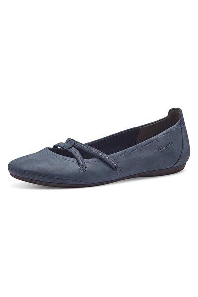Tamaris Damen Klassische Ballerina 1-22110-42 Blau 805 Navy Kunstleder