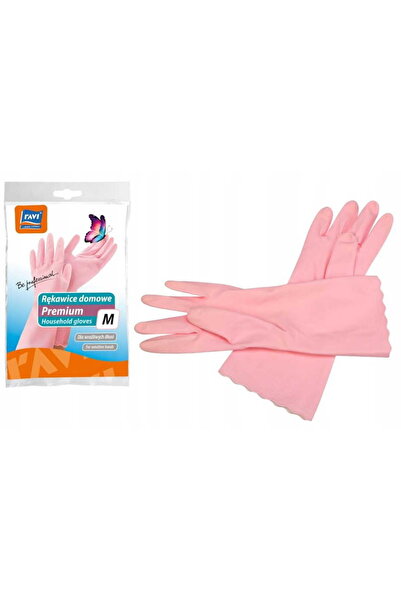 Other Protective household cleaning gloves M pink rubber 1 pair