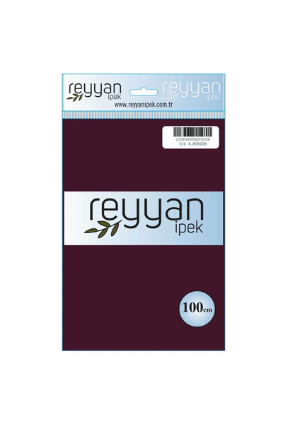REYYAN İpek Düz Renk Yazma 100 cm 026 K. Mürdüm (Koyu) Tekli Poşet Yazma