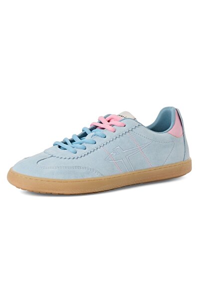 Tamaris Damen Low Sneaker Low Top 1-23609-46 Blau 880 Light Blue Leder/Synthetik