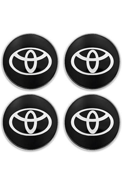 OEM Capace centrale de roți, Toyota, set de 4, 60 mm, negru-argintiu, ABS, al...