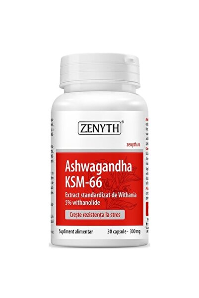 Zenyth Pharmaceuticals Supliment alimentar Ashwaganda KSM-66 Zenyth, 30 capsule