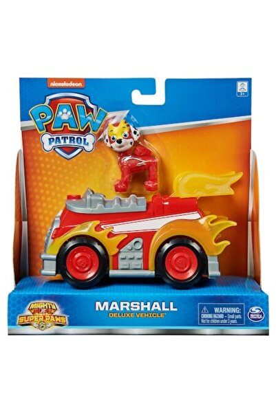 PAW PATROL Mighty Pups Deluxe Marshall Vehicle Figure Set