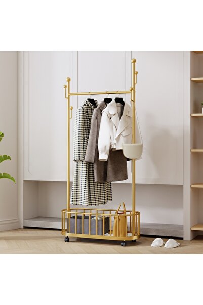 Zztcmp Modern freestanding coat rack, Multi-Functional Entryway Organizer 80X30X170CM