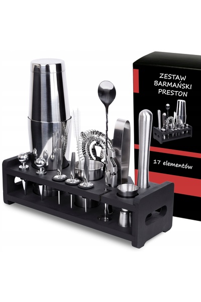 Other Set barman cromat PRESTON, 17 piese