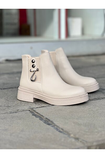 GÜLERSHOES Garantili Su Geçirmez Kaymaz Taban Kalın Topuklu Kadın Şık Tarz Bot 36-37-38-39-40 Numara