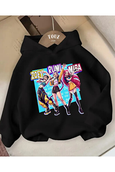 Toum Young KPop Demon Hunters 3 νήματα Χοντρό και γλυκό φούτερ με κουκούλα