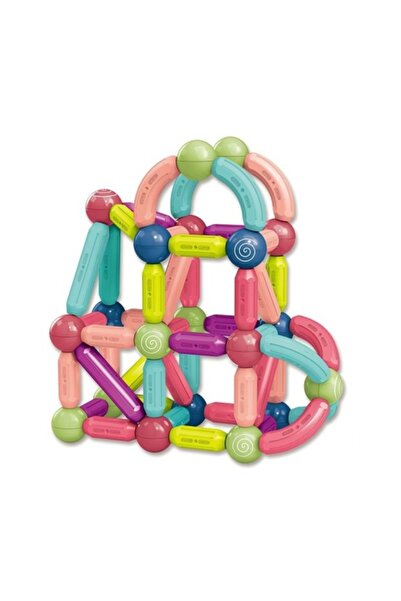 CREATIVE Set with 66 magnetic construction pieces, for children 3 years+, plastic, light and durable, multico